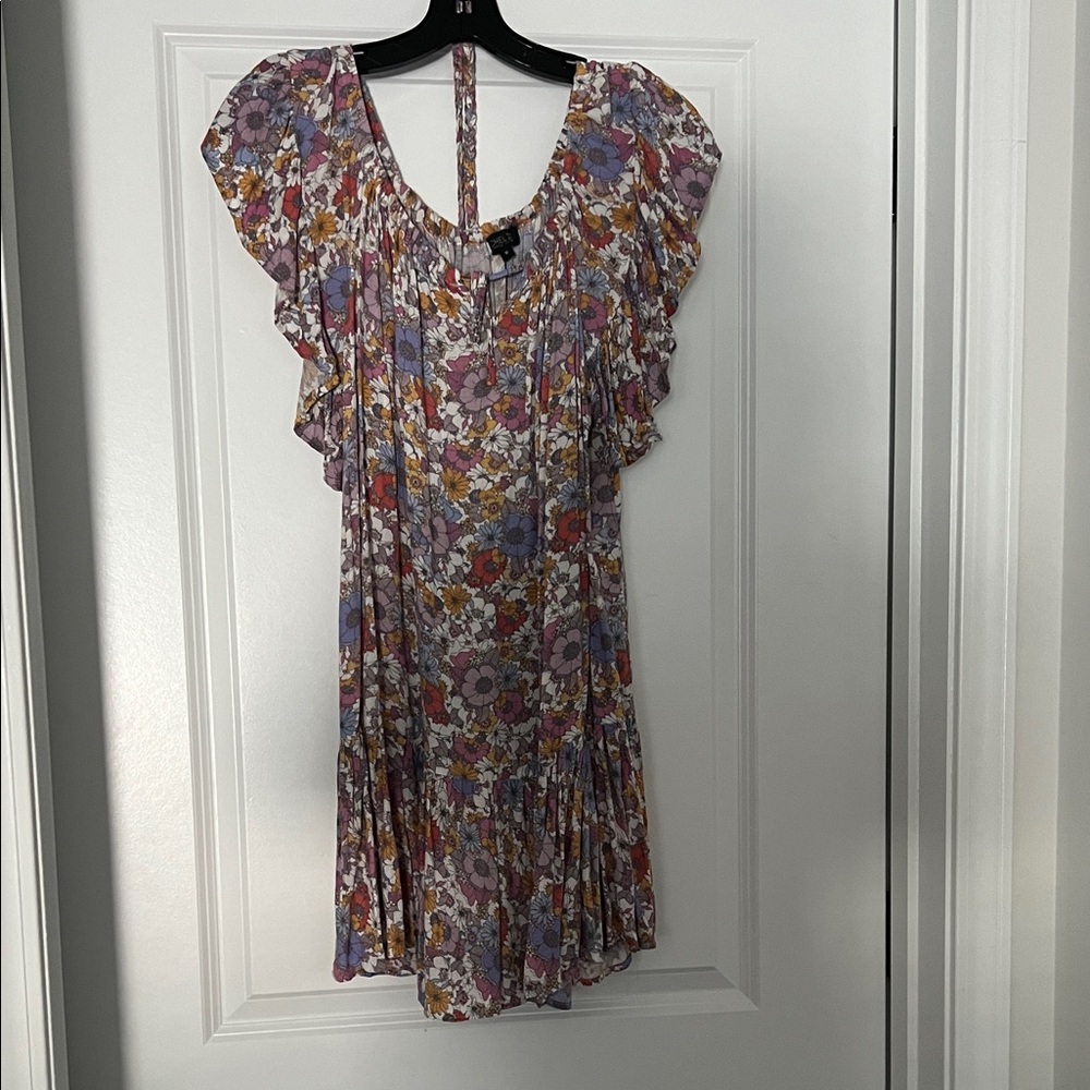 Rachel Zoe Purple and Orange Floral Mini Dress